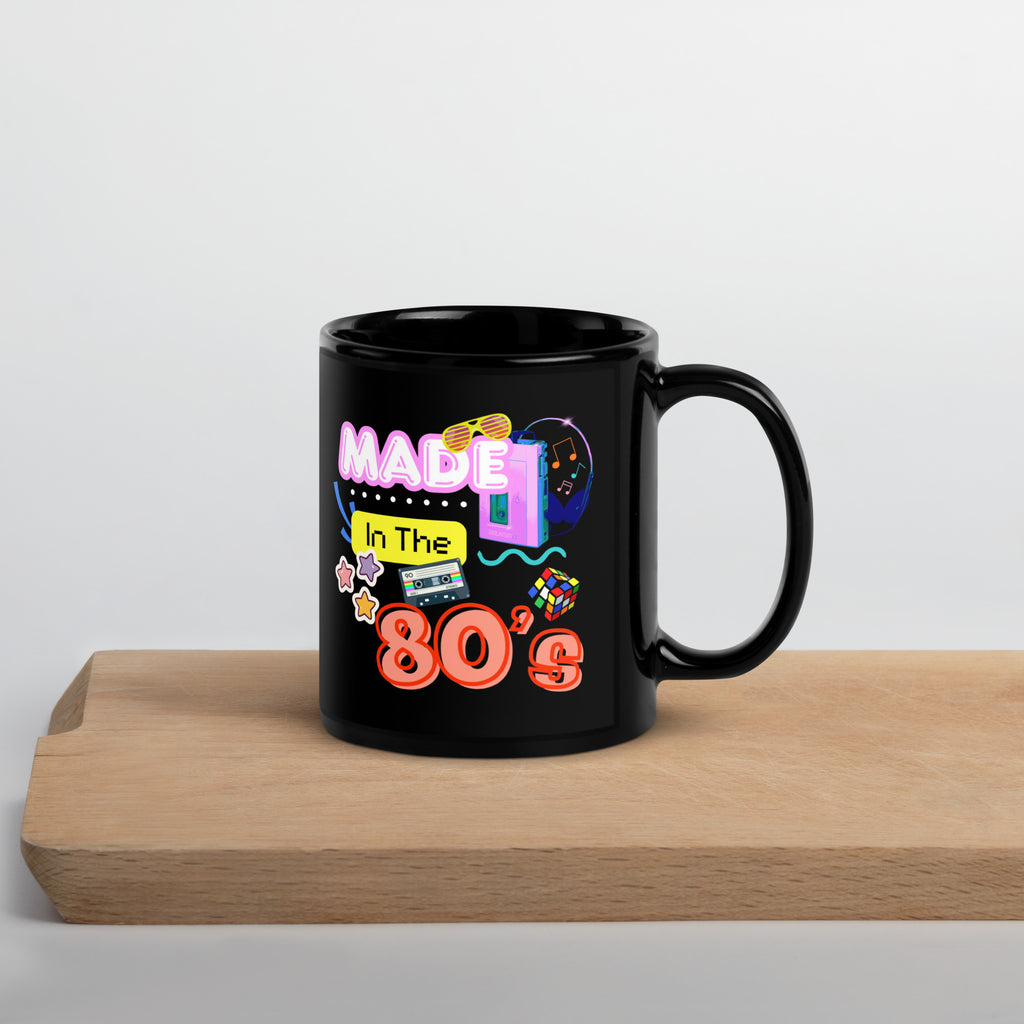 Made In The 80’s Black Glossy Mug